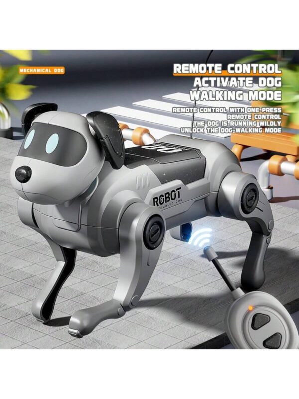 Robot Dog Gift For Kids, Interactive Robotic Puppy With Voice Control & Remote Life-Like Walking Barking Toy For Boys Girls Age 3-8