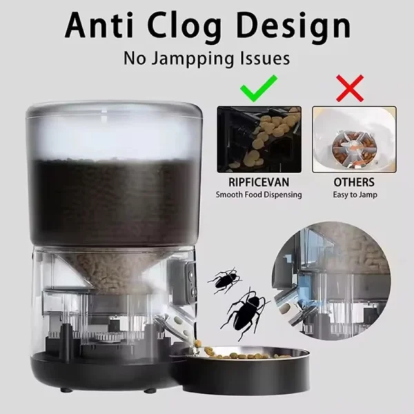 Automatic Pet Feeder 4L Capacity Smart Timer Tuya Control Food Dispenser with Stainless Steel Bowl Dogs Cats Feeding Supplies