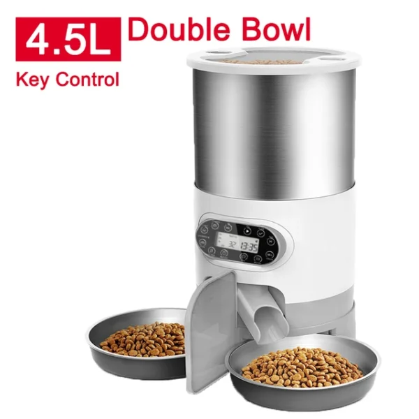 Cat Timing Feeder Smart APP Cat Feeder With Double Meal Pet Dog Food Automatic Dispenser Suitable Small Cats Dogs Remote Feeding