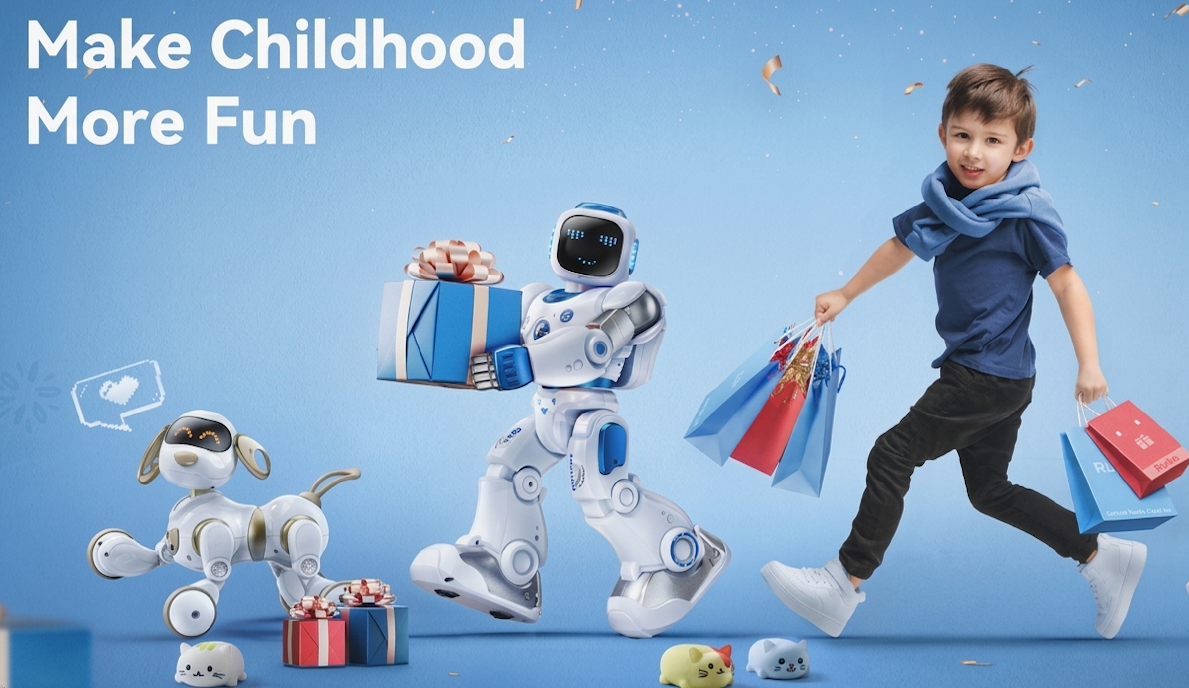 2026 New Ai Intelligent Smart Robot Dog Remote Control Toy Programmable With Loading Basket For Boys Birthday Festival Gift