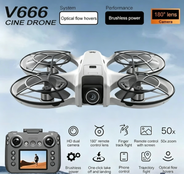 V666 Drone 4K Professional WIFI 5G Dron Obstacle AvoidancååV666 Drone 4K Professional WIFI 5G Dron Obstacle Avoe Brushless Altitude Headless Mode RC Quadcopter Toys