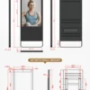Personal Trainer Mirror Floor Standing LCD AI Artificial Home Gym Strength Smart Sports Fitness Mirror