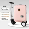 Electric Luggage with Smart Reverse and Forward Function for Walking, Riding, Traveling Trolley Case with Electric Driving