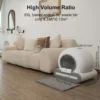 65L Self-Cleaning Cat Litter Box App Control, ONLY Supports 2.4G WiFi w/Litter Mat&Trash Bags, Fit for Tofu & Mixed Litter