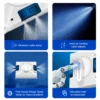 Robot Window Cleaner YW509, 4-Way Water Spray,Home Glass Floor Window Robot Vacuum Cleaner,Strong Vacuum,Smart Memory