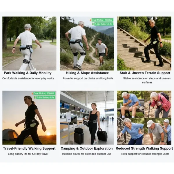 Wearable Powered Exoskeleton for Leg Support Walking Assist Device Lightweight Exoskeleton for Elderly