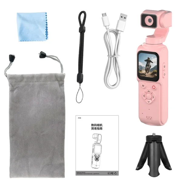 4K Pocket Action Camera,ELS stabilization technology, long-lasting battery,compact and portable, high-definition video