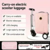 Electric Luggage with Smart Reverse and Forward Function for Walking, Riding, Traveling Trolley Case with Electric Driving