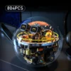 S19f1cfa9d8494adc98a3bba999193318W.webp Programmable Sci Fi Robot Ball Remote Control Dynamic Building Blocks Assembly Smart Electronic Toy Creative Tech Gift