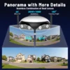 Securexpert 4K 8MP Outdoor WiFi Panoramic Camera 180° Wide Angle Night Vision Motion Detection Security Surveillance Video Cam