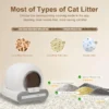 65L Self-Cleaning Cat Litter Box App Control, ONLY Supports 2.4G WiFi w/Litter Mat&Trash Bags, Fit for Tofu & Mixed Litter