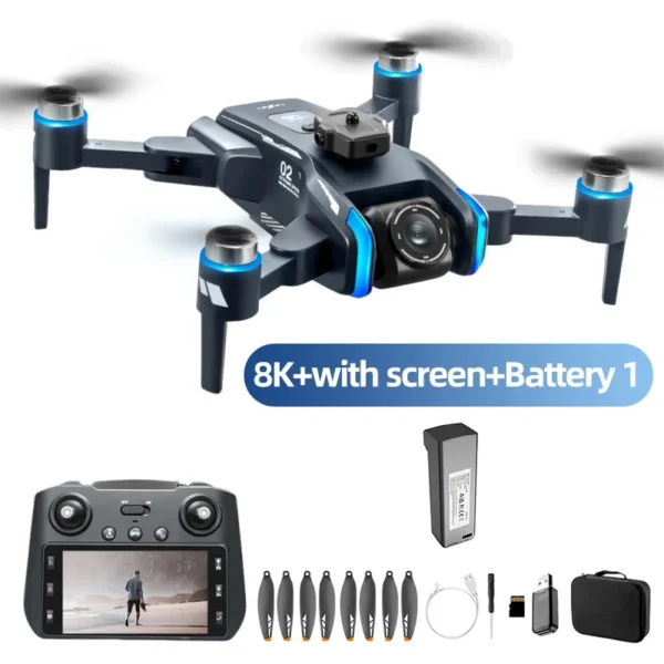 XT808 GPS Drone Professional 8K HD Dual Camera  Brushless Motor 5G WIFI FPV Foldable Screen Display RC Quadcopter toy