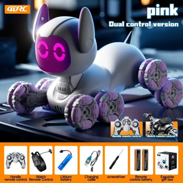 8WD Intelligent Remote Control Robot Dog Touch-sense Music Stunt RC Car Electric Radio Control Toys Kids Boys Girls Gifts