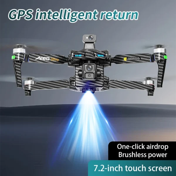 New AE60 GPS RC Drone 8K Professional HD Camera Brushless 3-Axis Gimbal Obstacle Avoidance Large Screen FPV Drones RC Quadcopter