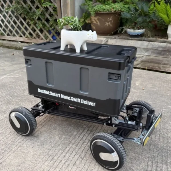 Electric Manned Camping Trolley Portable Folding Remote Controlled Automatic Robot Trolley Storage Transport Outdoor Tools