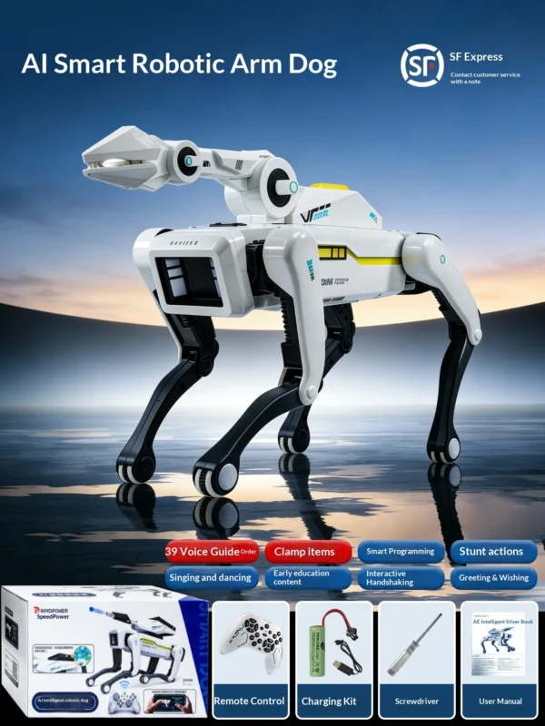 MACHINE 2026 New AI Robot Dog Bionic Mechanical Arm Remote Control Electric Interactive Companion Pet Toy For Kids Home Play