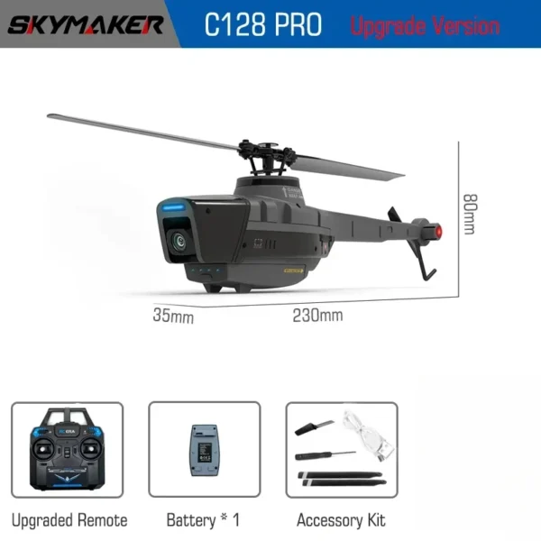 RC ERA C128 Black Bee Remote Control Helicopter Aerial Drone 1080P camera Reconnaissance Aircraft Remote Control Dron Toys Gift