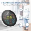 WiFi Weather Clock 3-Day Weather Forecast Weather Station Wireless Smart Thermometer Hygrometer Remote Gauge Alarm Clock