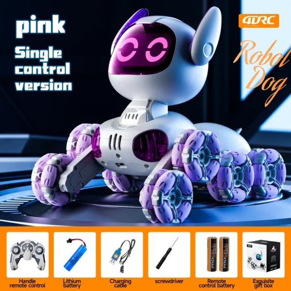 8WD Intelligent Remote Control Robot Dog Touch-sense Music Stunt RC Car Electric Radio Control Toys Kids Boys Girls Gifts