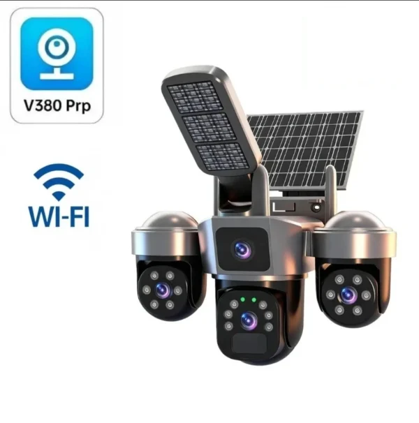 4G Sim Card Solar CCTV PTZ  Outdoor Wireless Human Detection PIR WiFi IP Camera with Siren Solar Powered CCTV Solar Light