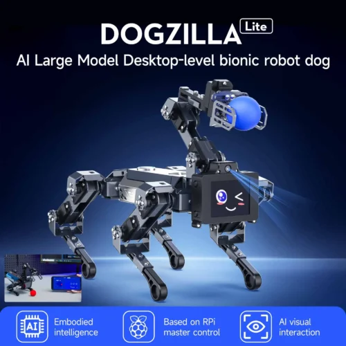Yahboom Quadruped Robot Dog Bionic Intelligent Programming AI Large Model with Robotic Arm Powered by Raspberry Pi CM5 Module