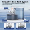New Stainless Steel Bowl Pet Intelligent Pouring Water Dispenser Automatically Purifies The Wireless Drinking Bowl For Cats