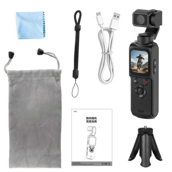 4K Pocket Action Camera,ELS stabilization technology, long-lasting battery,compact and portable, high-definition video