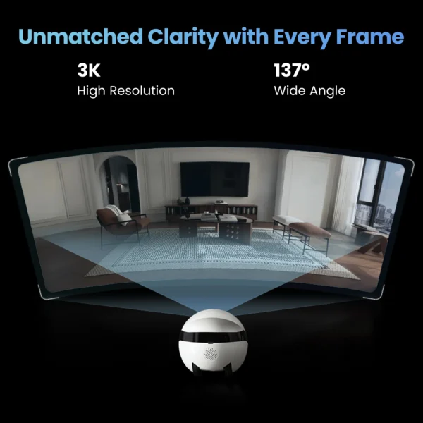 EBO AIR 2 PLUS Intelligent Pet Companion Robot, 3k Camera, Video Call and AI Artificial Intelligence Patrol Function