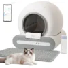 65L Self-Cleaning Cat Litter Box App Control, ONLY Supports 2.4G WiFi w/Litter Mat&Trash Bags, Fit for Tofu & Mixed Litter