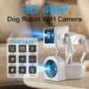 1080P 5G Dual Lens Robot Dog Camera 4MP Yoosee APP Robot Dog Camera Full Color PTZ IP Dome Camera Home Security CCTV Baby Monito