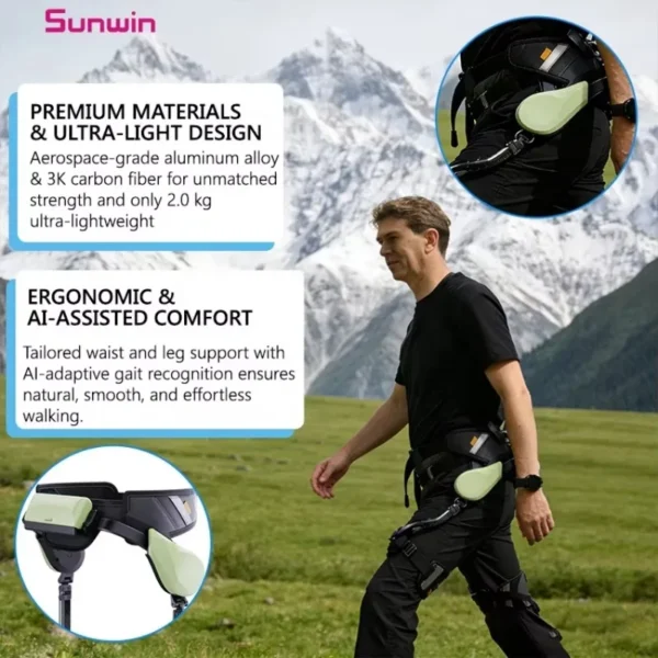 Wearable Powered Exoskeleton for Leg Support Walking Assist Device Lightweight Exoskeleton for Elderly