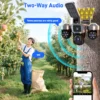 4G Sim Card Solar CCTV PTZ  Outdoor Wireless Human Detection PIR WiFi IP Camera with Siren Solar Powered CCTV Solar Light