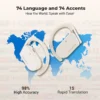 Wooask M9 Translator Earbuds,OWS Two-Way Real Time Translator Earphone ,Online 144 Languages with 11 Offline Packs, No WiFi Need