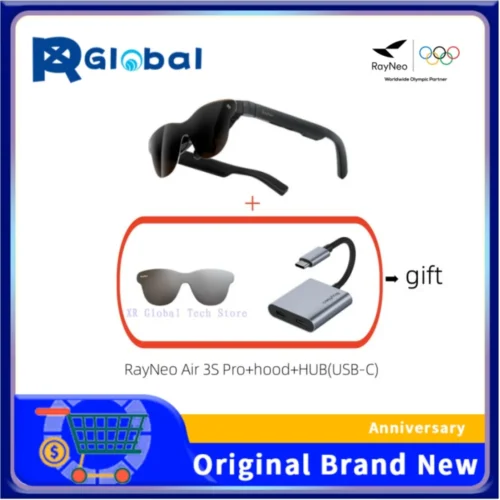 Air 3S Pro smart AR glasses, equivalent to 4 meters 135 inches, 3D surround sound, 120Hz.And RayNeo Air 4