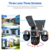 4G Sim Card Solar CCTV PTZ  Outdoor Wireless Human Detection PIR WiFi IP Camera with Siren Solar Powered CCTV Solar Light