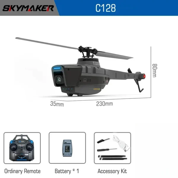 RC ERA C128 Black Bee Remote Control Helicopter Aerial Drone 1080P camera Reconnaissance Aircraft Remote Control Dron Toys Gift