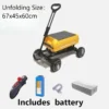 Electric Manned Camping Trolley Portable Folding Remote Controlled Automatic Robot Trolley Storage Transport Outdoor Tools