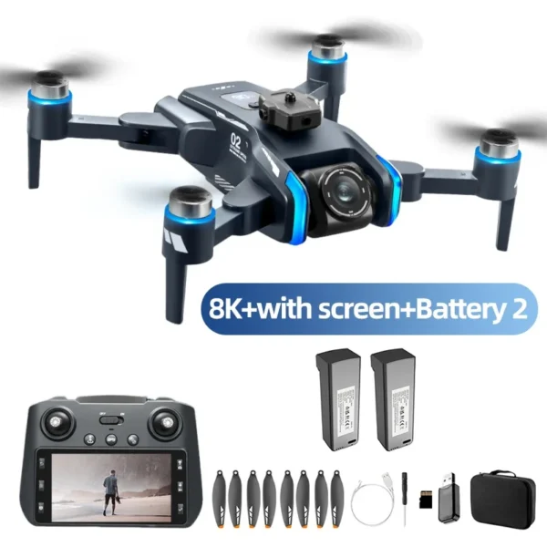 XT808 GPS Drone Professional 8K HD Dual Camera  Brushless Motor 5G WIFI FPV Foldable Screen Display RC Quadcopter toy