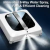 Window Cleaning Robot ABIR WD10,Dual Roller Brushes, 4 Corner Brushes,6-Way Water Spary,10000PA Suction,Wet Wash & Scrub Combo