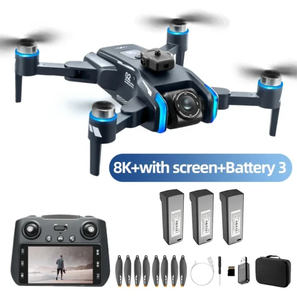 XT808 GPS Drone Professional 8K HD Dual Camera  Brushless Motor 5G WIFI FPV Foldable Screen Display RC Quadcopter toy
