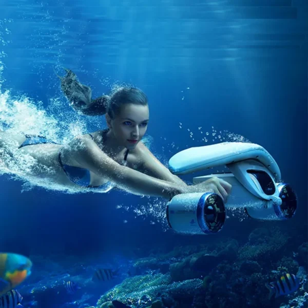Deep blue white shark MIX underwater drone autopilot diving booster snorkeling thruster