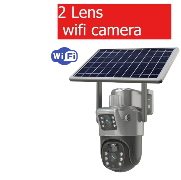 4G Sim Card Solar CCTV PTZ  Outdoor Wireless Human Detection PIR WiFi IP Camera with Siren Solar Powered CCTV Solar Light