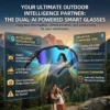 2026New AI Smart Glasses 1200P Camera 4K Anti-Shake Cycling Windproof Goggles AI Voice Translator Call Open Ear Audio Sunglasses
