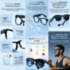 2026 Ultra AI Smart Glasses 1200P Camera ChatGPT Voice Assistant 32GB Storage Real-time Translation Bluetooth Music Sunglasses