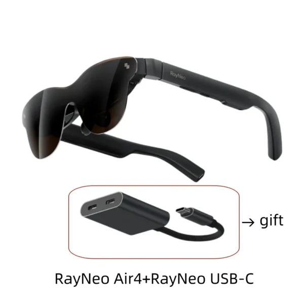 Air 3S Pro smart AR glasses, equivalent to 4 meters 135 inches, 3D surround sound, 120Hz.And RayNeo Air 4