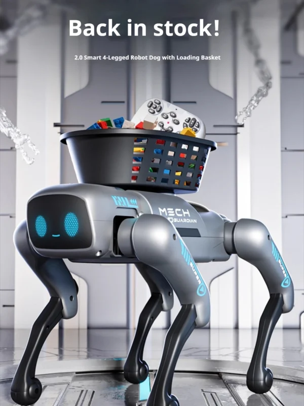 2026 New Ai Intelligent Smart Robot Dog Remote Control Toy Programmable With Loading Basket For Boys Birthday Festival Gift