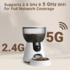 Smart Automatic Pet Feeder with 160° Camera, 5G WiFi, 2K HD, Motion Detection, Voice Interaction & Night Vision