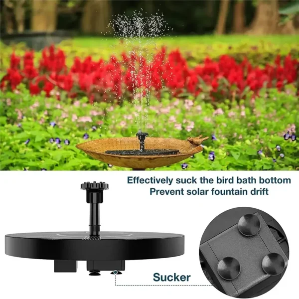13cm, 16cm, 18cm Floating Solar Fountain Pumps - Perfect for Bird Baths, Garden Outdoor Water Pool and Pond Decoration