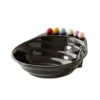 Multicolor Fruit Bowl with Forks ABS Plastic Kitchen Supplies Fruit Serving Plate Large Capacity Snack Plate Home Decoration