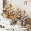 1PC 360° Rotating Clear Makeup Organizer, Multi-Tier Cosmetic Storage Box，Acrylic Transparent Beauty Organizer with Brush Holder